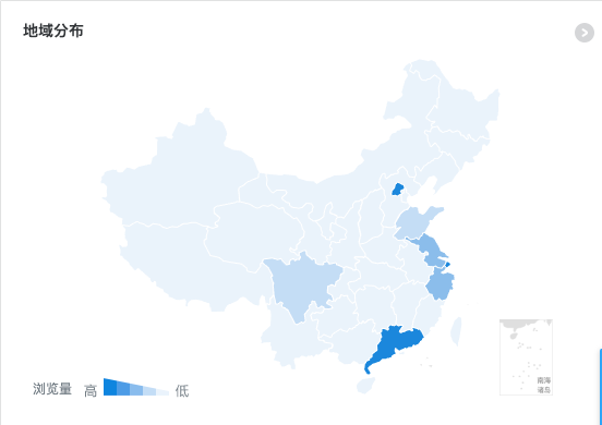 来自全国的网站访客