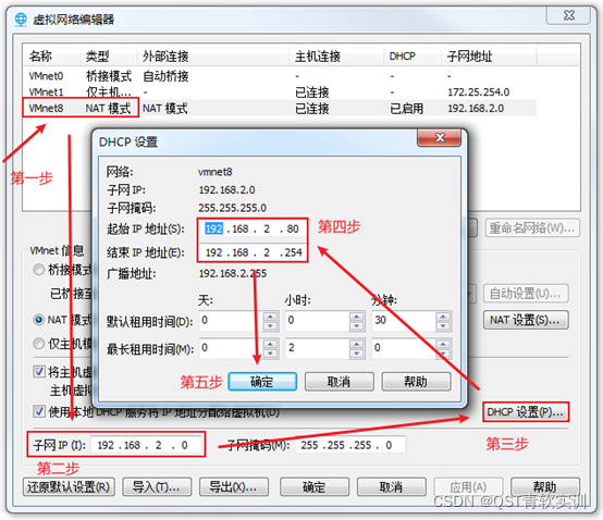 设置 VMnet 8 网段
