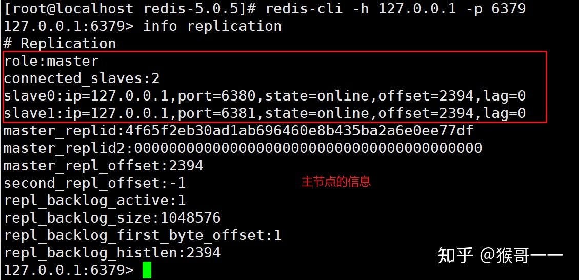 info replication 查看主节点信息