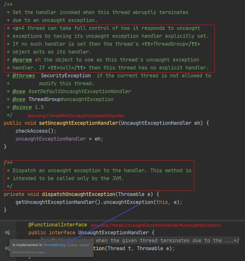 Thread#dispatchUncaughtException