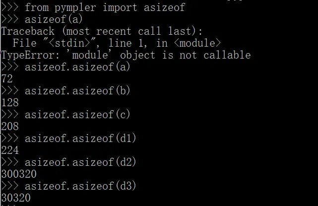 Pympler Python在计算内存时应该注意的问题?_sys.getsizeof-CSDN博客