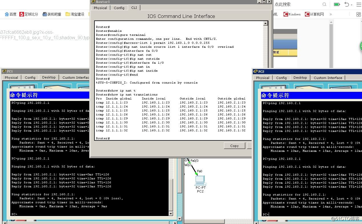 nat技术动态转换(多对一)、端口多路复用