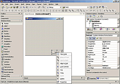 Visual Studio Form Designer