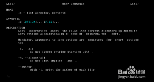 Linux命令详解：[7]获得命令帮助
