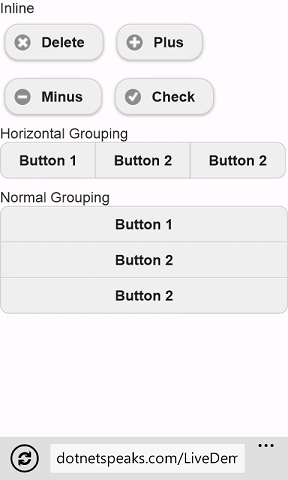 jQuery Mobile Button Inline and Button Grouping