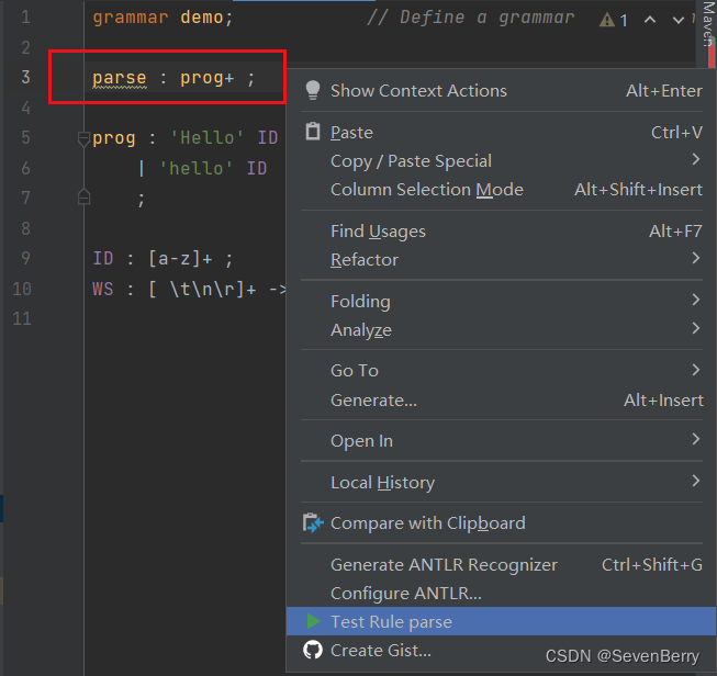 IDEA 中 ANTLR 4 的安装与使用_idea中使用antlr4-CSDN博客
