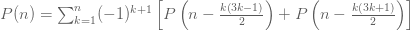 partition numbers公式