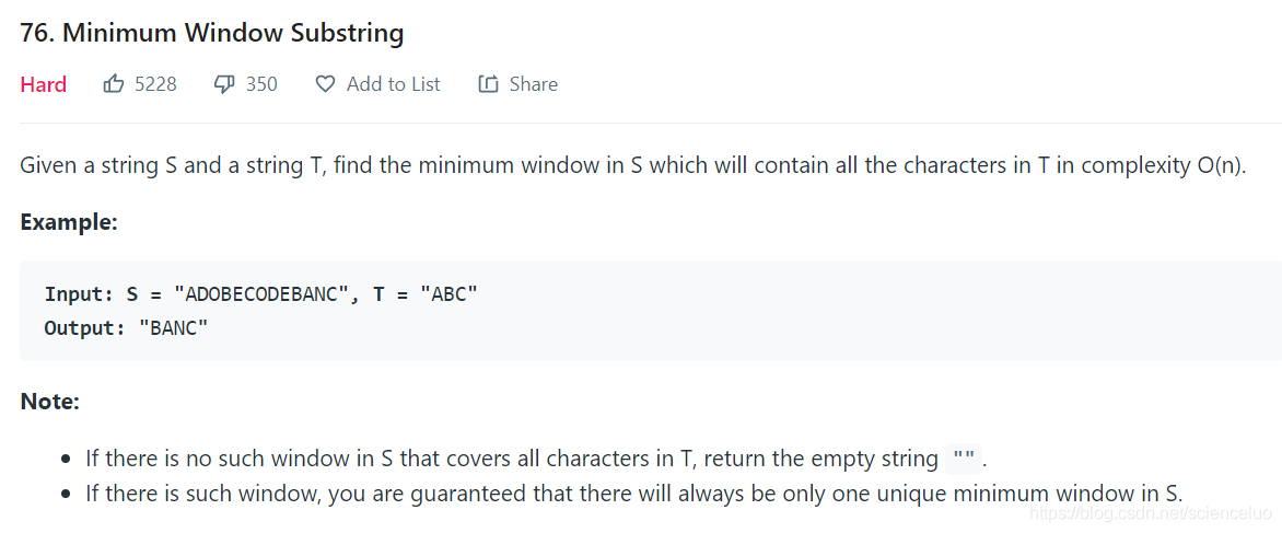 leetcode: Minmum Window Substring_min window substring-CSDN博客