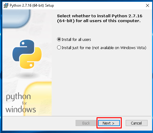 Python 2 Install User