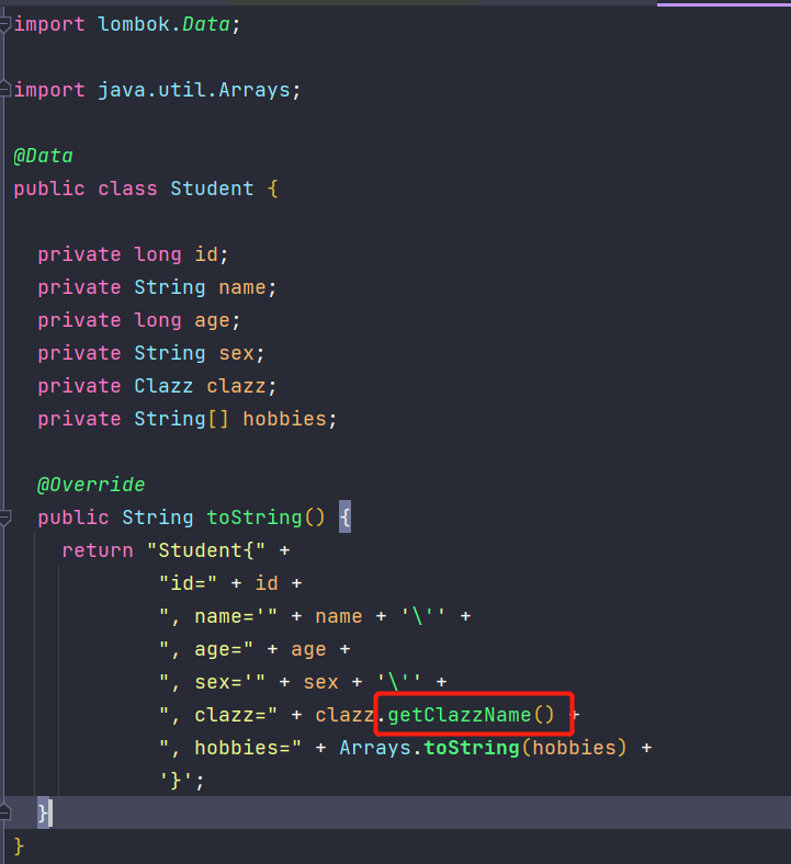 关于在实体类中添加toString方法的报错java.lang.StackOverflowError_java tostring报错-CSDN博客