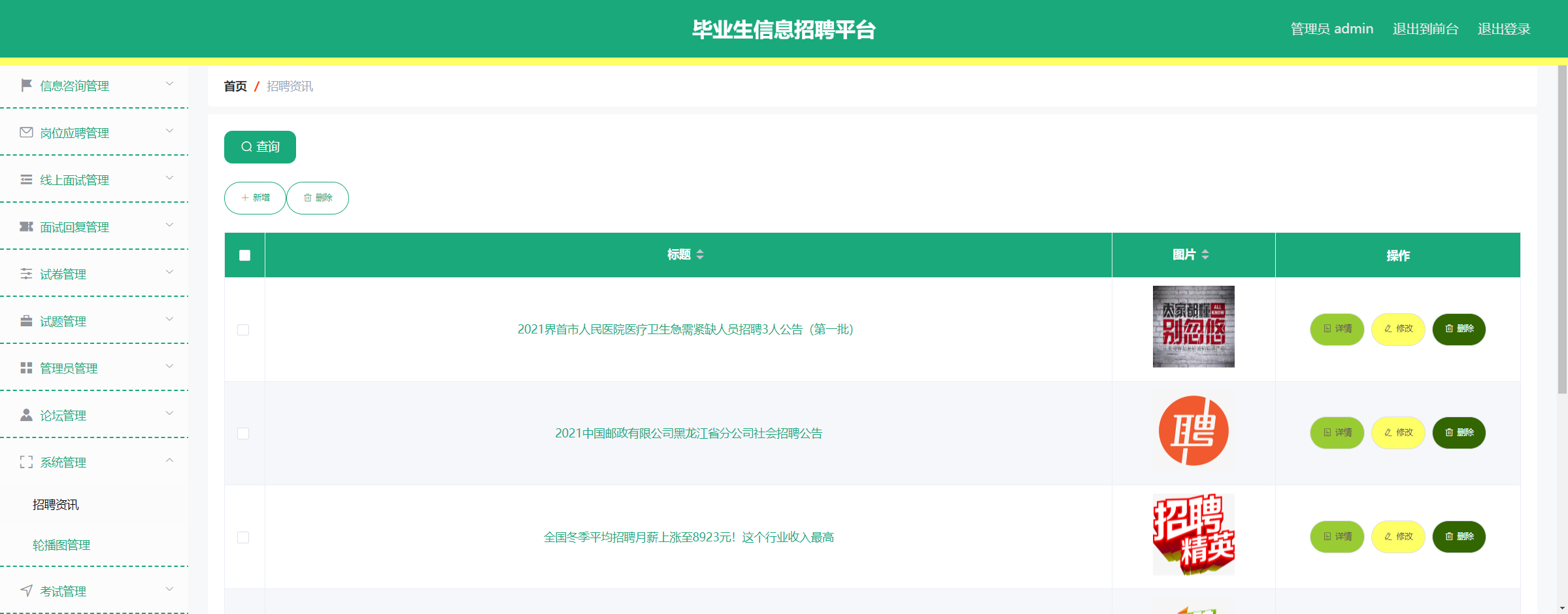 管理员-招聘资讯