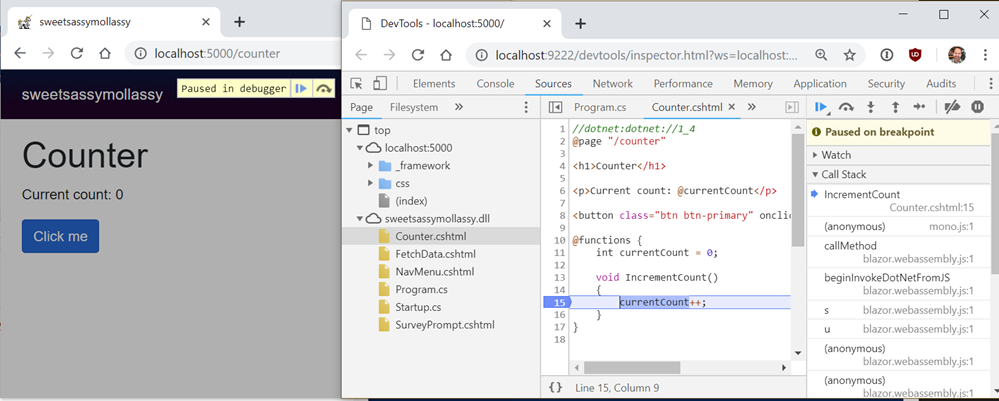 HOLY CRAP IT IS DEBUGGING C# IN CHROME HOLY CRAP IT IS DEBUGGING C# IN CHROME