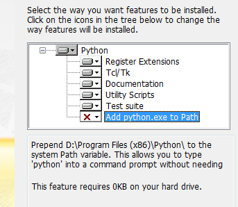 Add python to path