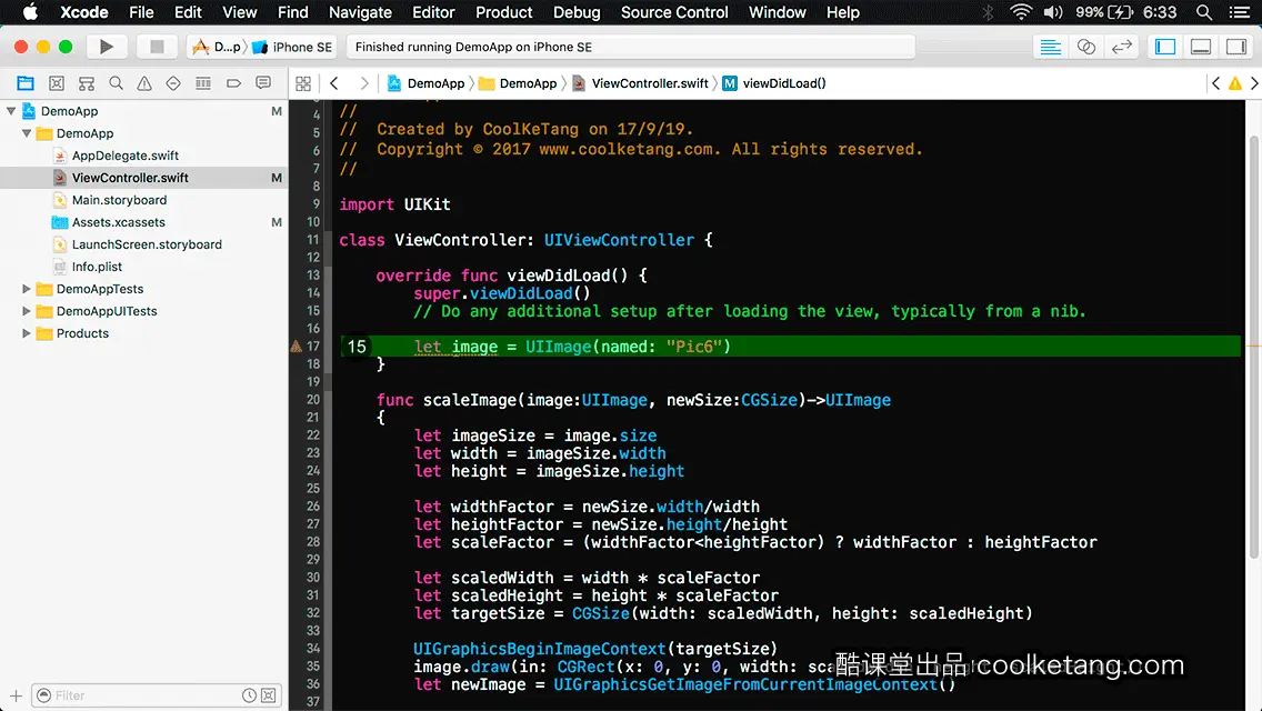 互动教程 for Xcode9 & Swift4-酷课堂
