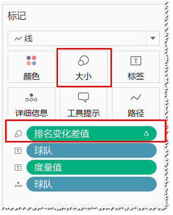 图：字段设置"大小"示例