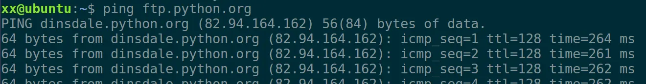 ping ftp.python.org