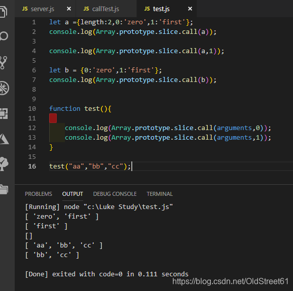 下面是我自己在Visual Studio Code中执行的截图