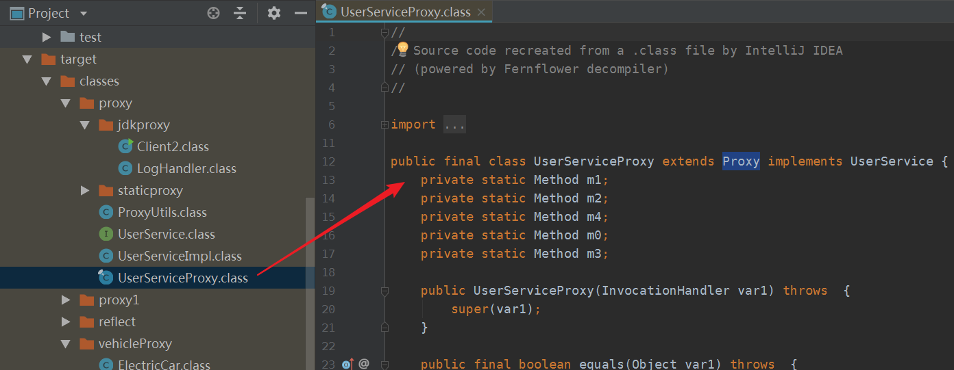 JDK 动态代理生成的代理类