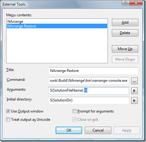 VSExternalToolRestore