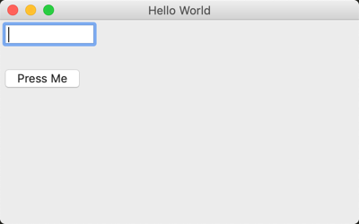wxPython中的带小部件的Hello World
