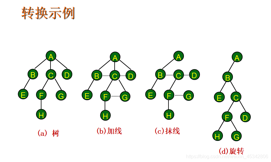 一般树转化为二叉树过程演示