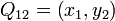Q_{12} = \left( x_1, y_2 \right)