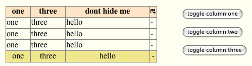 jquery tables