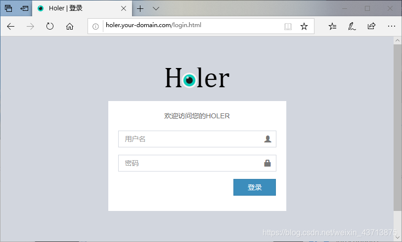 Holer login