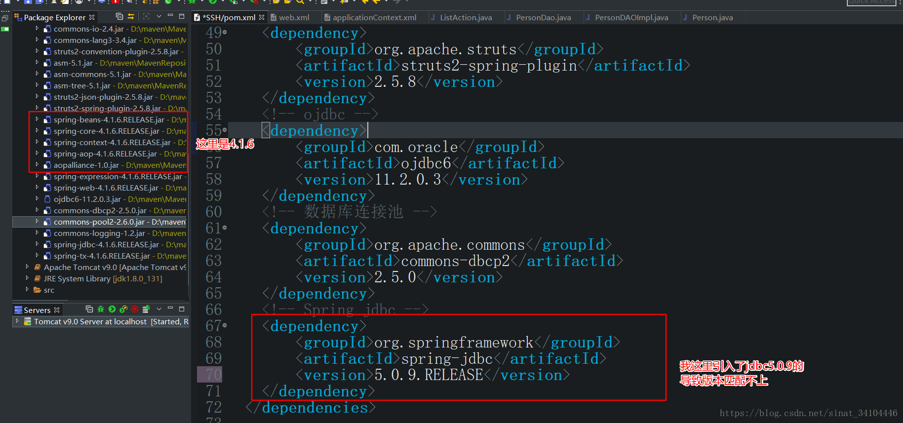struts2错误- Method "list" failed for object com.codecoord.action ...