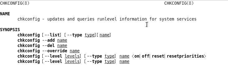 chkconfig
