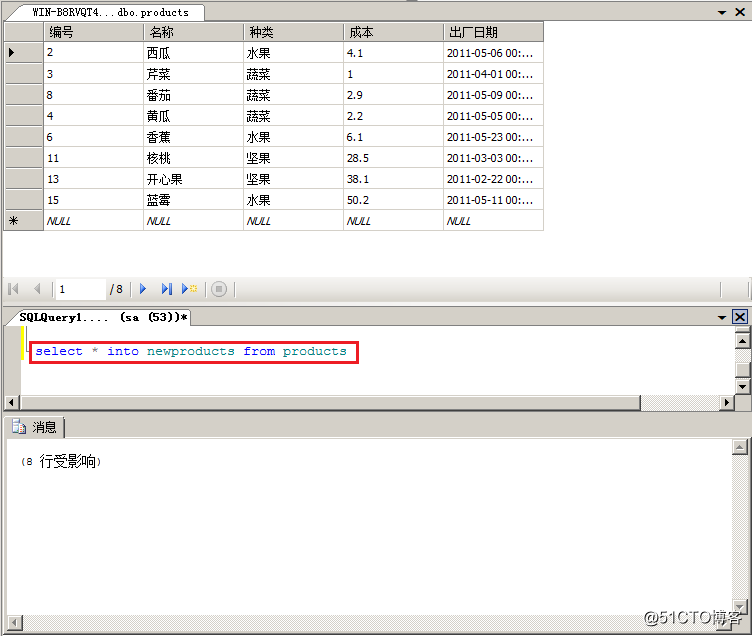 SQLServer之T-SQL增、删、改、查