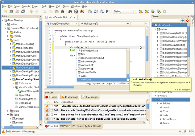 跨平台的.NET集成开发环境：MonoDevelop