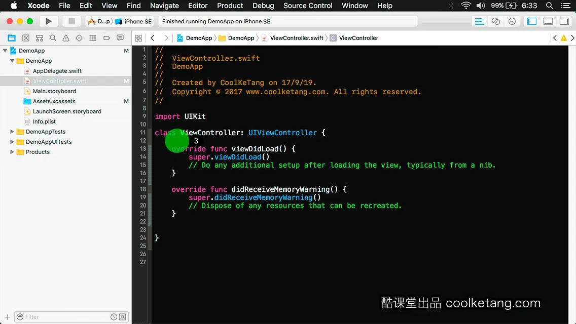 互动教程 for Xcode9 & Swift4-酷课堂