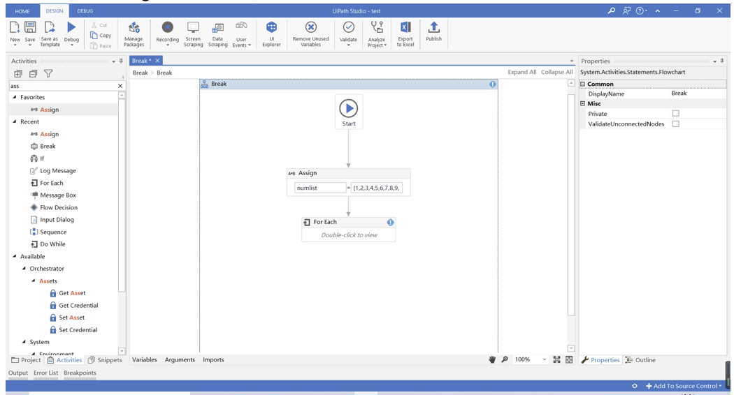 2.8 UiPath中断活动Break的介绍和使用