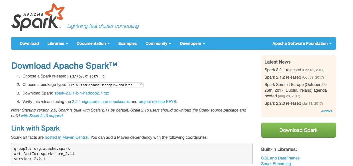 Spark官网