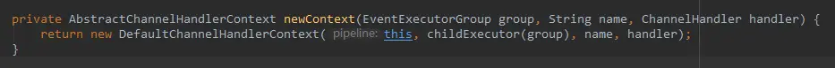 创建默认的 DefaultChannelHandlerContext 实例