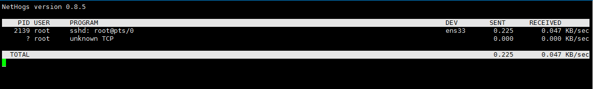 Centos7部署Nethogs监控软件Centos7部署Nethogs监控软件