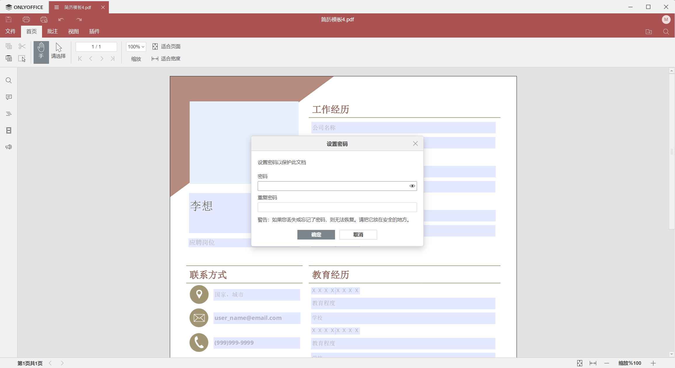 PDF密码保护