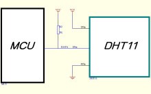 这是DHT11与单片机的接线图