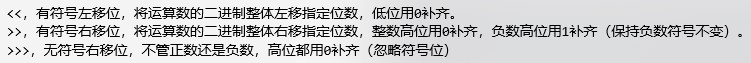 移位操作符