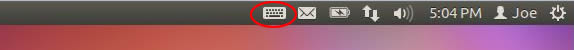 Ubuntu input method keyboard menu icon
