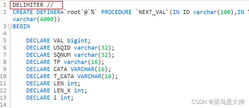 【已解决】MySQL - 存储过程SQL中的错误1064 BEGIN DECLARE VAL bigint 1064 -_sql执行存储过程 ...