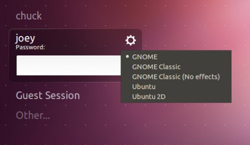 LightDm login screen