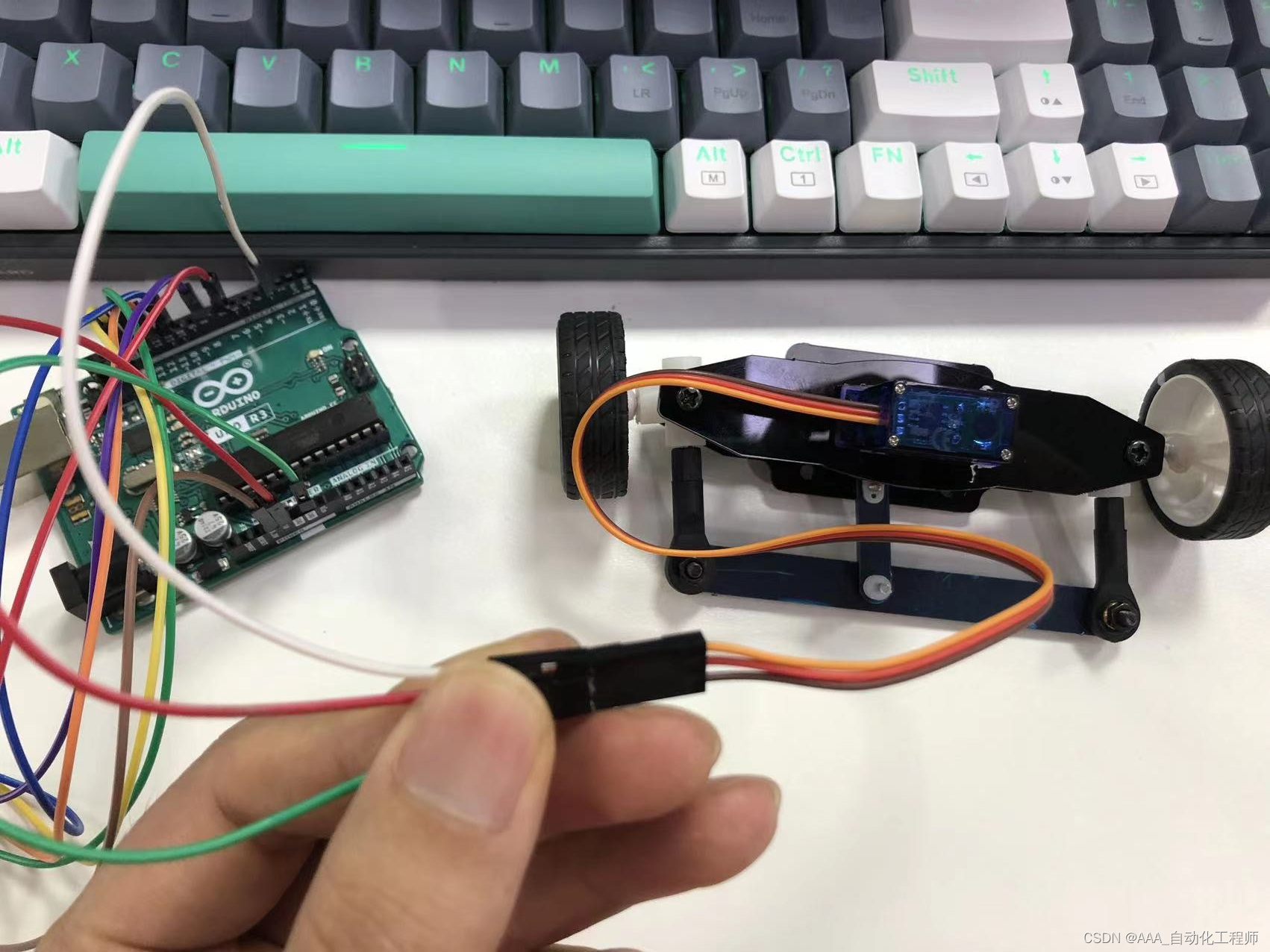 Arduino开发遥控小车(一)转向前桥的控制方法(舵机)_uno遥控小车-CSDN博客