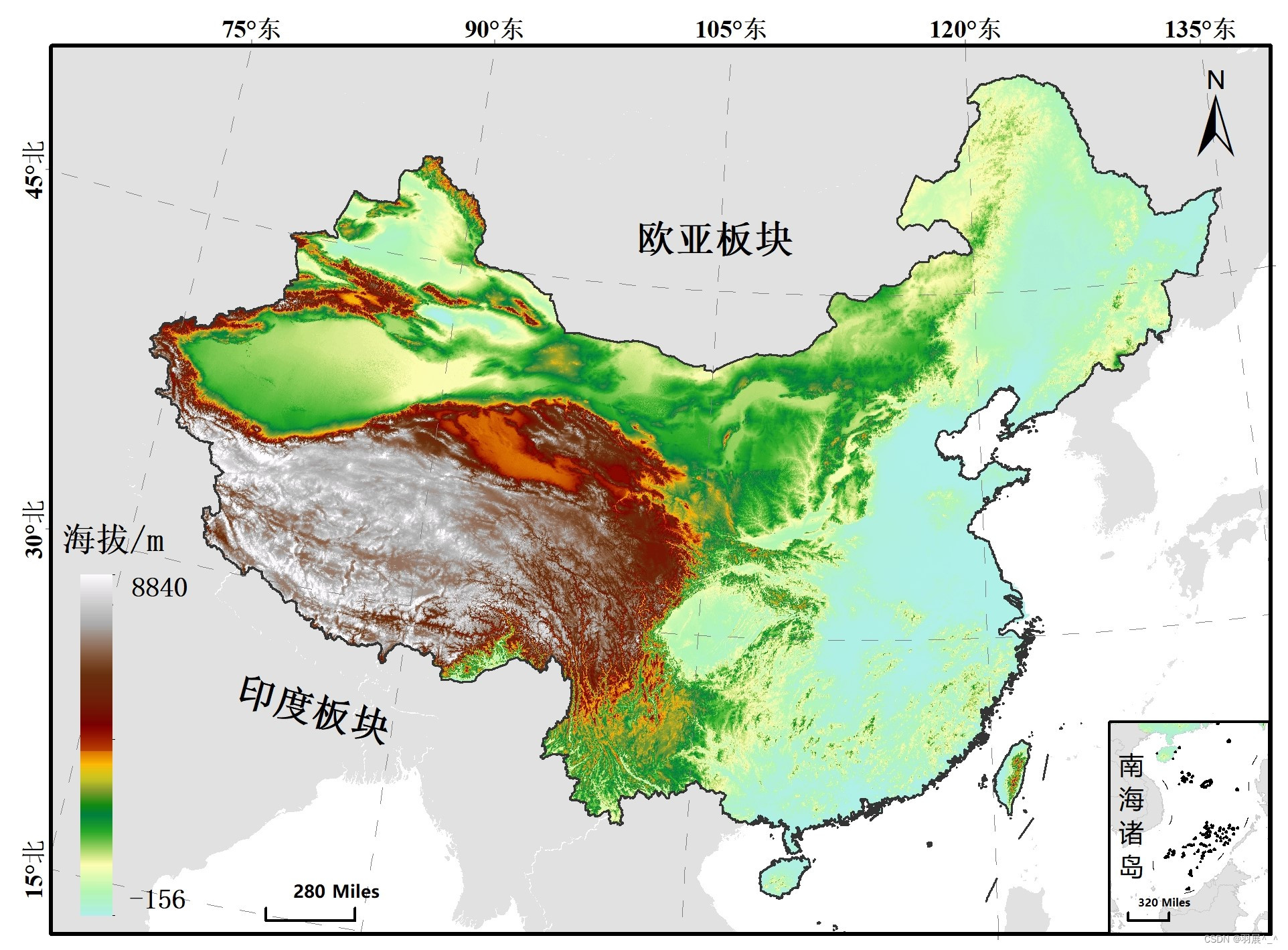 全国陆区范围内30米高程栅格图制作教程与分享(免费)_arcgis中国高程图下载-CSDN博客