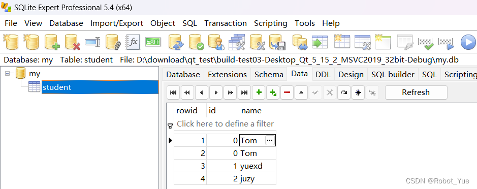 SQLite3 数据库学习(四):Qt 数据库基础操作_qt sqlite3-CSDN博客