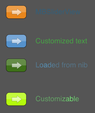 iOS 滑动解锁 MBSliderView