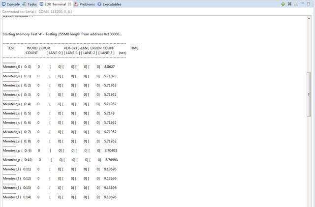 Xilinx ZYNQ SOC入门基础之使用SDK自带程序测试内存及DRAM实验
