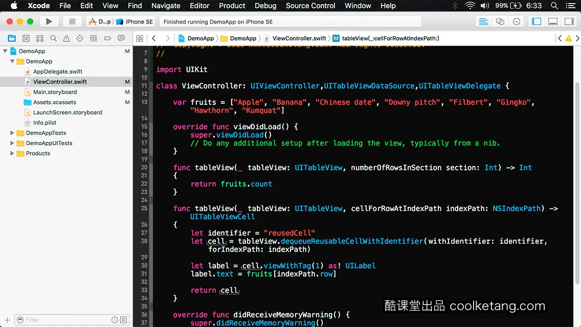 互动教程 for Xcode9 & Swift4-酷课堂