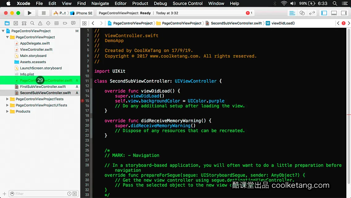 互动教程 for Xcode9 & Swift4-酷课堂